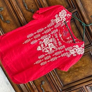 Johnny Was Linen high low shirt